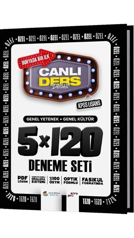 KPSS CANLI DERS LİSANS GKGY 5 Lİ DNM SETİ -2025-26