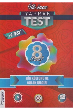 İLKÖNCE 08.SINIF YAPRAK TEST DİN KÜLTÜRÜ - 2024-25