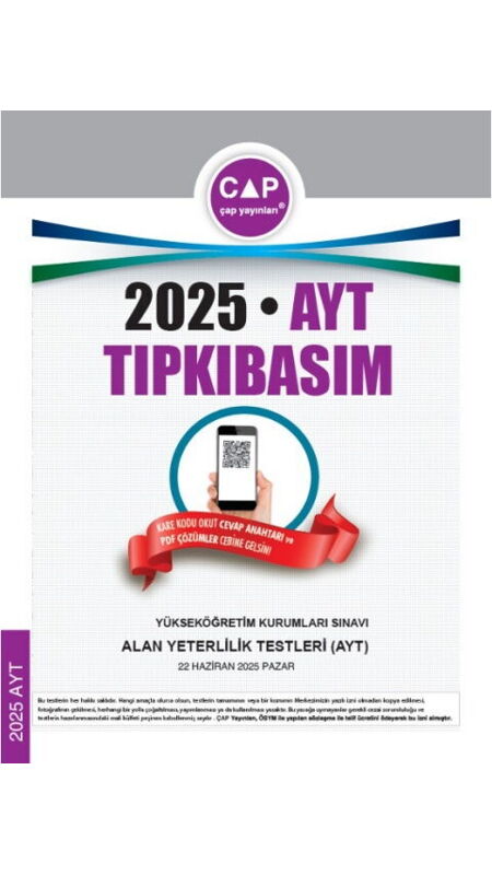 ÇAP YKS AYT TIPKI BASIM 2025