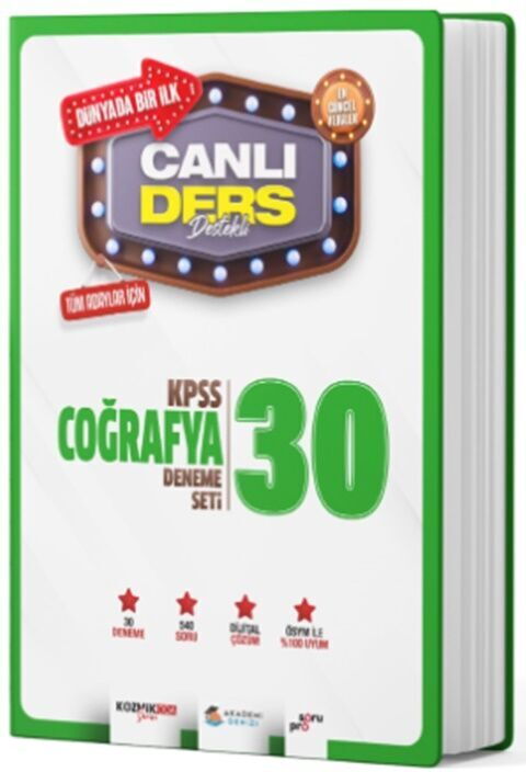KPSS CANLI DERS DENEME SETİ 30 LU COĞRAFYA-2025-26