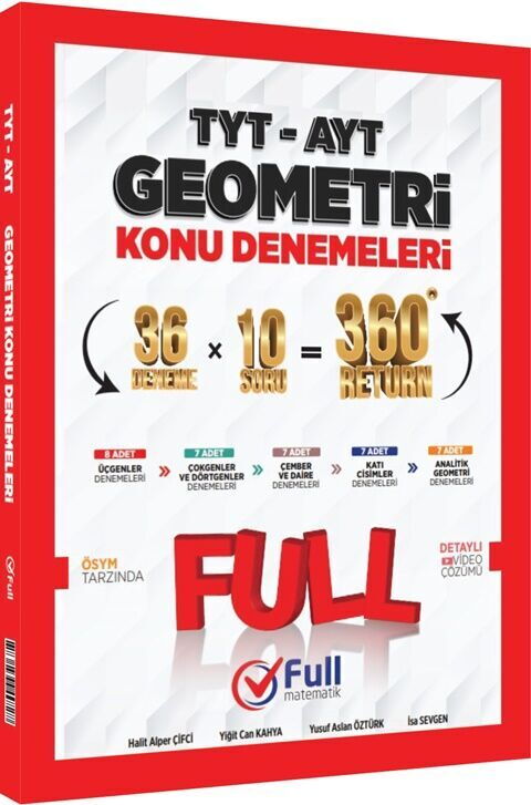FULL YKS TYT AYT KONU DENEMELER GEOMETRİ - 2024-25