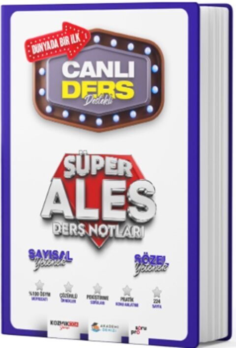 ALES CANLI DERS SÜPER SAY.SÖZ.VİDEO DERS.NOT 25-26