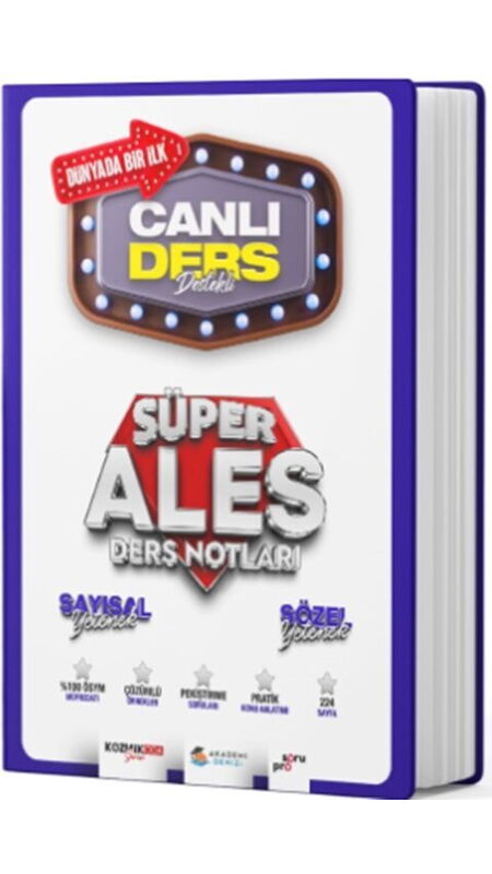 ALES CANLI DERS SÜPER SAY.SÖZ.VİDEO DERS.NOT 25-26