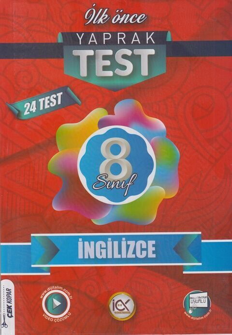 İLKÖNCE 08.SINIF YAPRAK TEST İNGİLİZCE - 2024-25