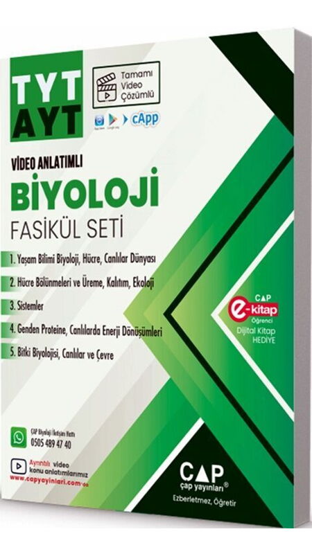 ÇAP YKS TYT AYT SET BİYOLOJİ - 2025-26