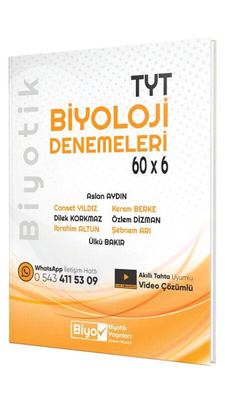 BİYOTİK TYT DENEME (60*6) BİYOLOJİ - 2025-26