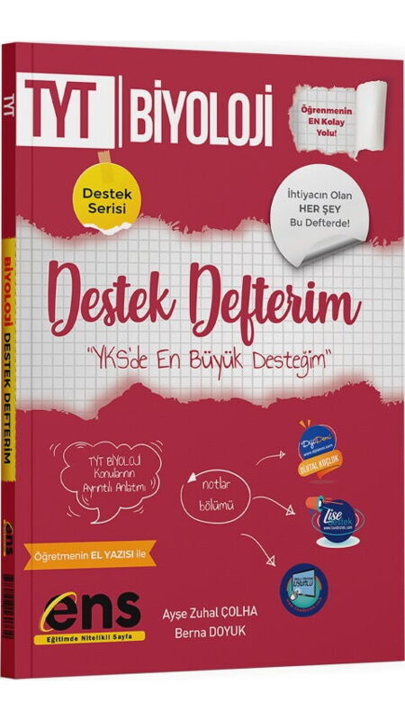 ENS TYT DESTEK DEFTERİM BİYOLOJİ - 2025-26