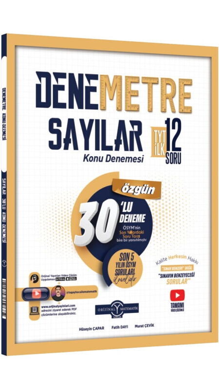 ORİJİNAL TYT DNM 30LU DENEMETRE SAYILAR - 25-26