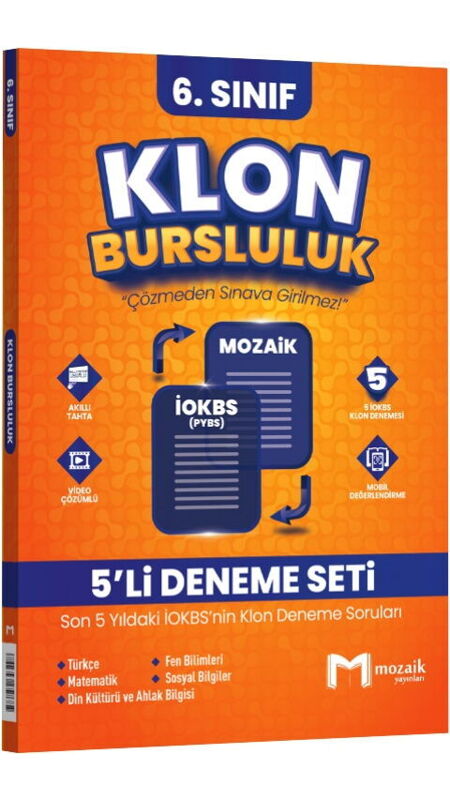 6.SINIF MOZAİK İOKBS KLON 5 Lİ DENEME SETİ - 25-26