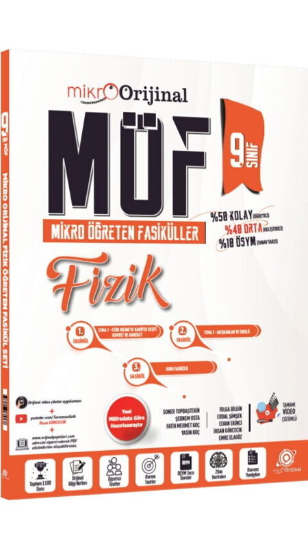 MİKRO ORİJİNAL 09.SINIF MÖF SET FİZİK - 25-26