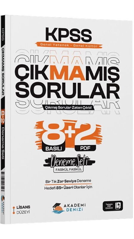 KPSS GK-GY ÇIKMAMIŞ SORULAR 8+2 DENEME SETİ - 2026