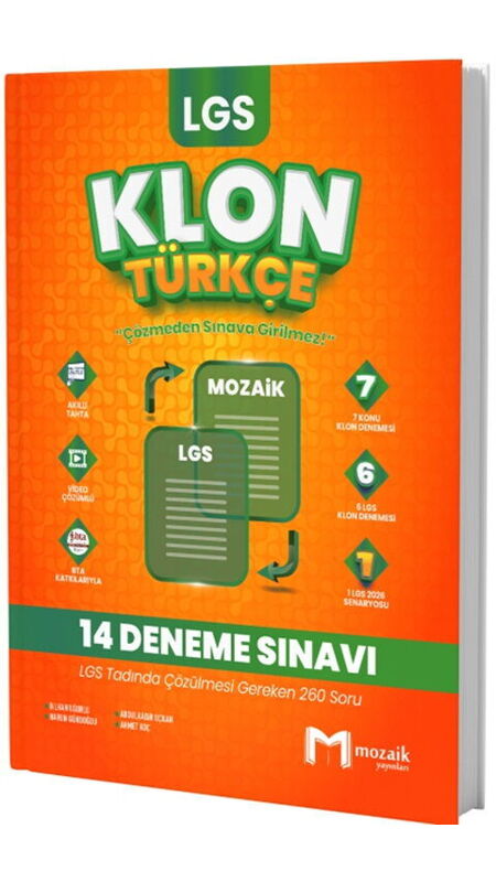 8.SINIF MOZAİK KLON DENEME TÜRKÇE - 25-26