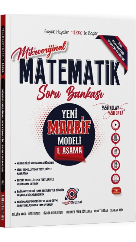 MİKROORİJİNAL MAARİF S.B. MATEMATİK 1 - 26-27