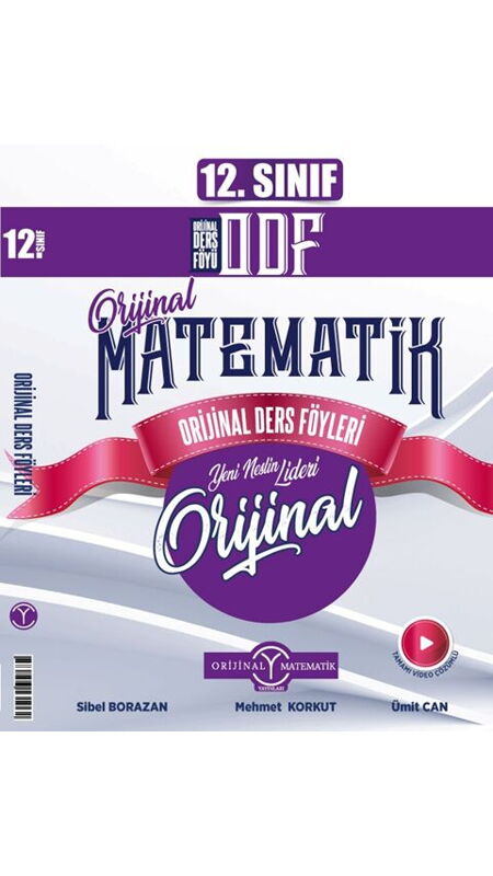 ORİJİNAL 12.SINIF MATEMATİK ODF-KDT SETİ - 25-26